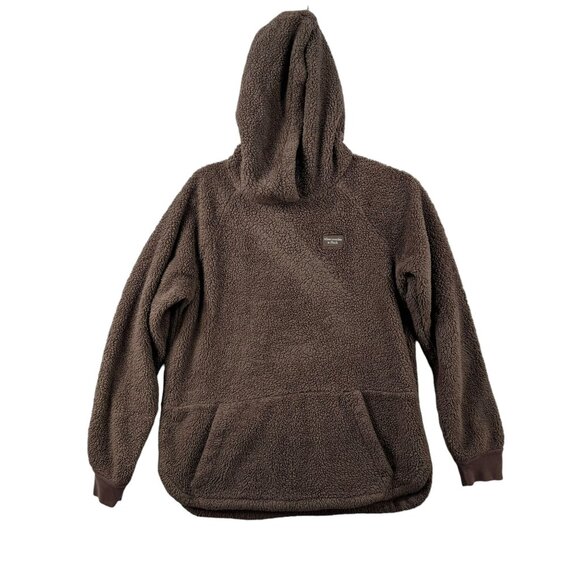Abercrombie & Fitch Other - Abercrombie Kids Sherpa Hoodie Jacket Brown Size 15/16 With Kangaroo Pocket Hood